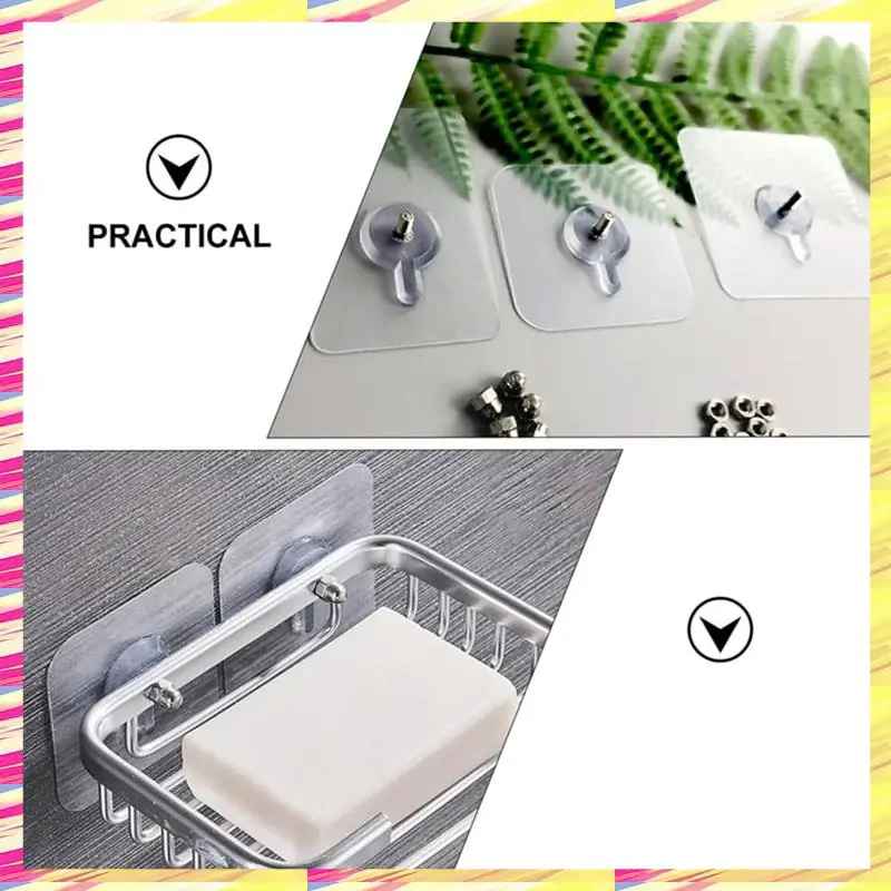 Cârlig transparent pentru montaj pe perete gratuit (20 buc)